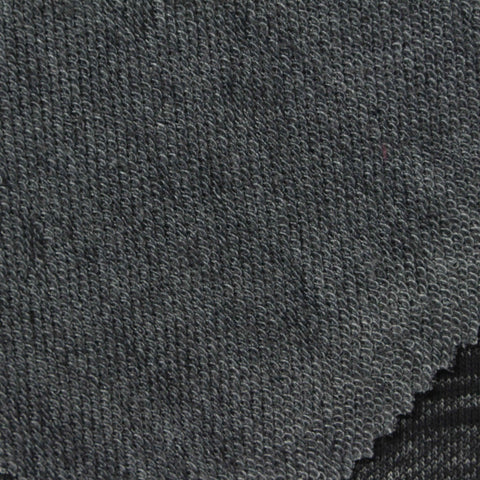 Dark Grey Marl French Terry, Cotton-Poly, 350 gsm