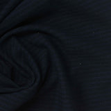 Striped Brushed Polyester Stretch Jersey Knit Fabric, 240 gsm, 165 cm — Navy — photo 1