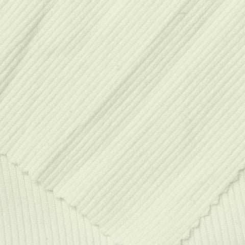 Polyester Viscose Stretch Rib Knit Fabric, 330 gsm, 150 cm — Beige