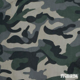 Green Camo Poplin, Cotton — photo 1