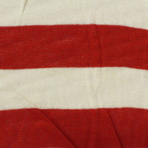 Red Horizontal-Stripe Chunky Knit, Viscose