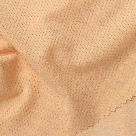 Light Peach Textured Birdseye Knit, Polyester