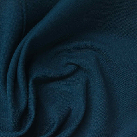 Dark Teal Ponte Knit, Viscose-Nylon