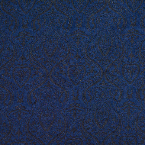 Jacquard Cotton Nylon Stretch Knit Fabric, 350 gsm, 160 cm — Navy