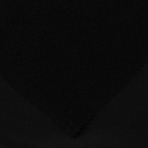 Brushed 100% Polyester Jersey Knit Fabric, 211 gsm, 150 cm — Black