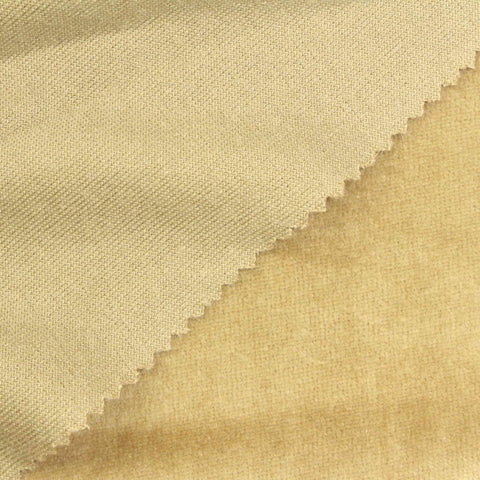 Cotton Polyester Velvet Fabric, 220 gsm, 160 cm — Khaki