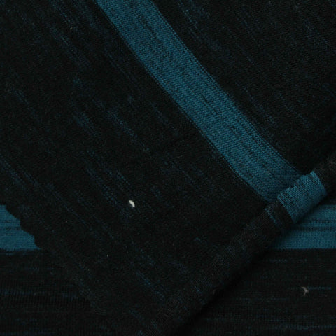 Teal Horizontal-Stripe Jersey Knit, Cotton-Poly