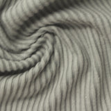 Brushed Polyester Viscose Stretch Rib Knit Fabric, 280 gsm, 155 cm — Grey — photo 1