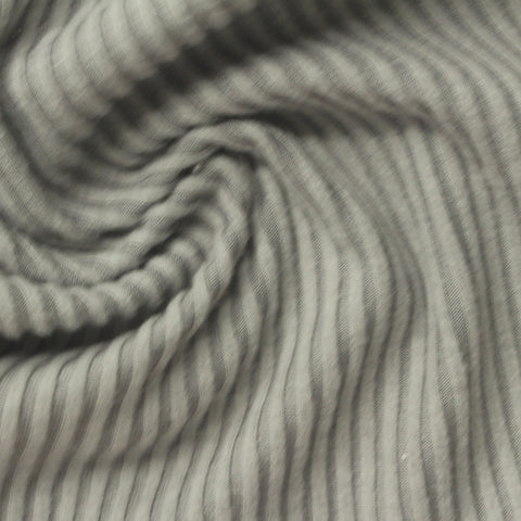 Brushed Polyester Viscose Stretch Rib Knit Fabric, 280 gsm, 155 cm — Grey