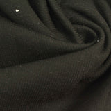 Polyester Viscose Stretch Rib Knit Fabric, 260 gsm, 160 cm — Black — photo 1