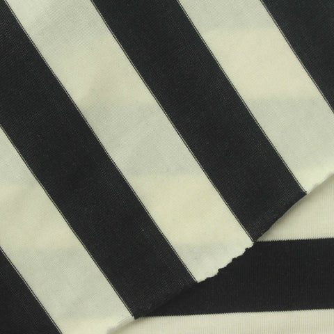 Black Horizontal-Stripe Jersey Knit, Tencel Lyocell, 230 gsm, 165 cm, ref EF-274503