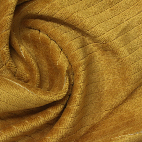 Cotton Polyester Velvet Fabric, 230 gsm, 170 cm — Khaki