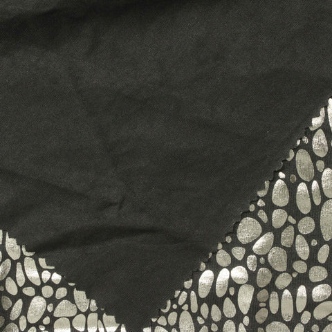 Silver Abstract Jersey Knit, Polyester, 165 gsm