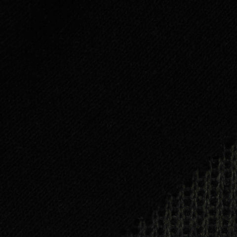 Heather Polyester Cotton Chunky Knit Fabric, 380 gsm, 155 cm — Black