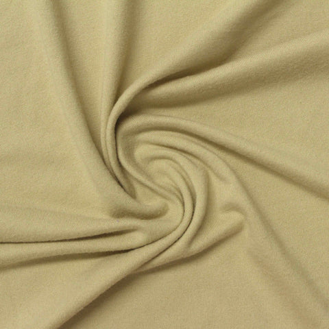 Brushed Polyester Stretch Milk Silk Knit Fabric, 165 gsm, 175 cm — Khaki