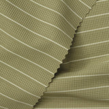White Horizontal-Stripe Jersey Knit, Nylon-Poly — photo 1
