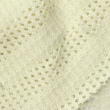 Cream Openwork-Eyelet Jersey Knit, Cotton-Poly — photo 1