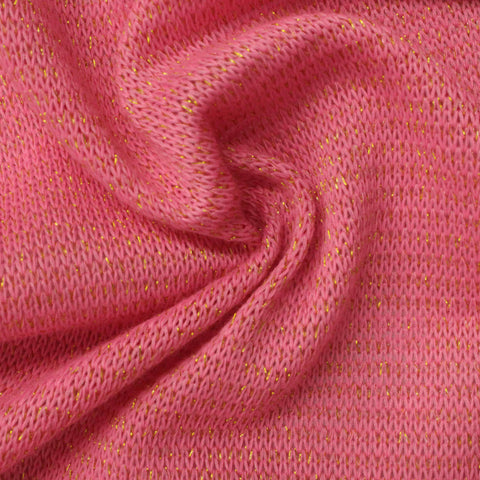 Pink Marl Chunky Knit, Polyester, 165 gsm