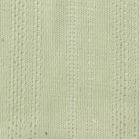 Pale Green Vertical-Eyelet Pointelle Knit, Polyester