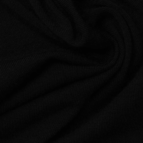 Modal Stretch Jersey Knit Fabric, 200 gsm, 180 cm — Black