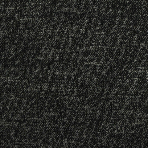 Dark Grey Marl Interlock Knit, Poly-Cotton, 428 gsm