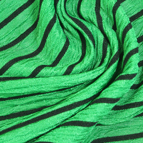 Green Stripes Knit, Polyester