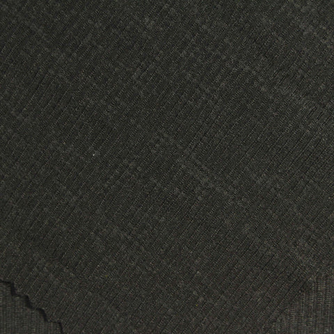 Polyester Stretch Rib Knit Fabric, 160 gsm, 165 cm — Grey