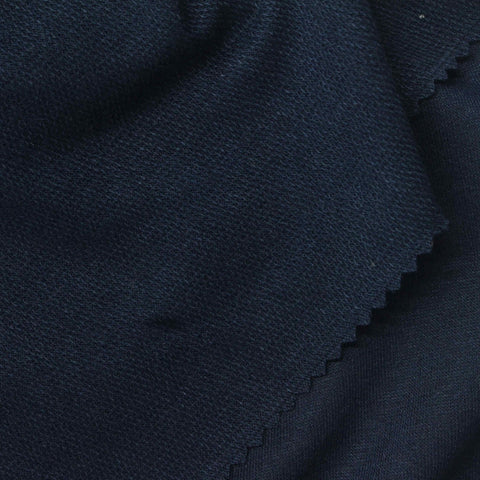 100% Polyester French Terry Fabric, 180 gsm, 157 cm — Navy