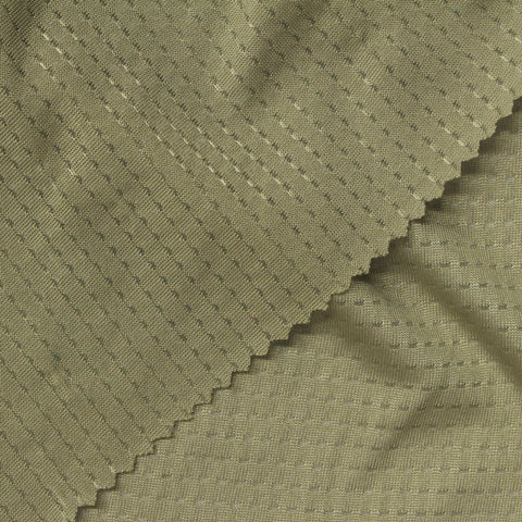 Olive Green Textured-Dot Mesh, Polyester