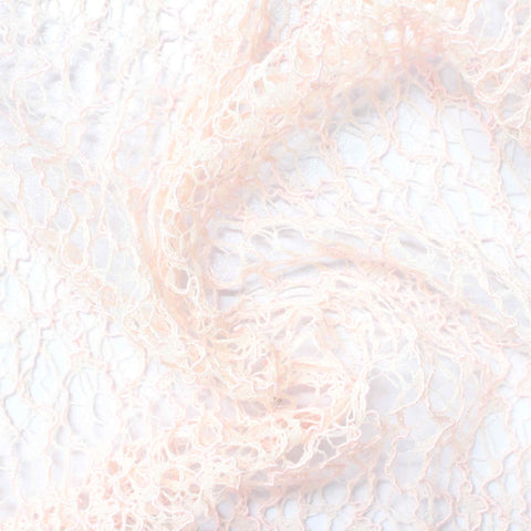 Pale Pink Floral Lace, Viscose-Nylon