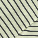 Dark Grey Horizontal-Stripe Jersey Knit, Cotton, 235 gsm — photo 1