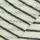 Black Horizontal-Stripe Chunky Knit, Polyester — photo 1