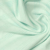Light Mint Stripes French Terry, Cotton — photo 1