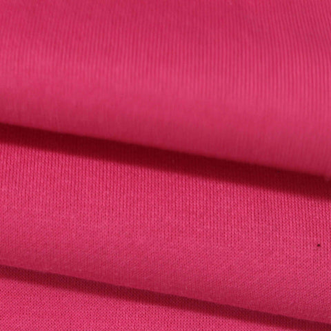 Brushed Cotton Polyester French Terry Fabric, 265 gsm — Pink