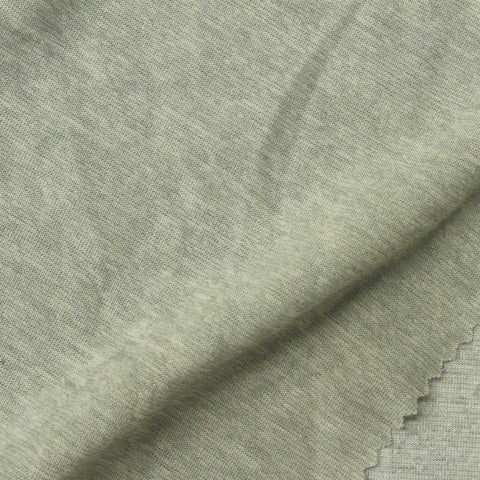 Light Green Heathered-Marl Jersey Knit, Viscose-Poly