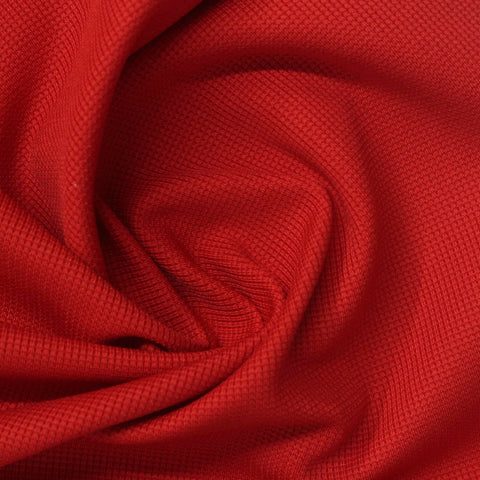 Nylon Stretch Waffle Knit Fabric, 230 gsm, 150 cm — Red