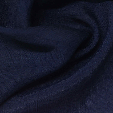 Dark Blue Squares Crepe, Viscose-Poly