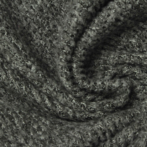 Grey Marl Waffle Knit, Polyester, 255 gsm