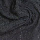 Black Vertical-Line Warp Knit, Polyester — photo 1