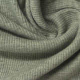 Polyester Cotton Stretch Rib Knit Fabric, 350 gsm — Grey — photo 1