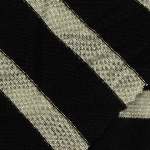 Black Horizontal-Stripe Knit, Viscose, 150 gsm, ref EF-228161