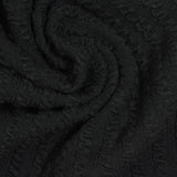 Black Vertical-Wave Rib Knit, Polyester — photo 1