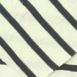 Charcoal Horizontal-Stripe Jersey Knit, Viscose — photo 1
