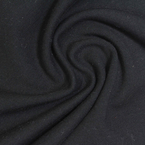 100% Cotton Jersey Knit Fabric, 273 gsm, 150 cm — Black