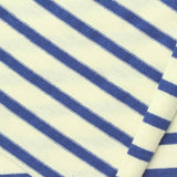 Blue Horizontal-Stripe Knit, Cotton-Poly, 170 gsm — photo 1