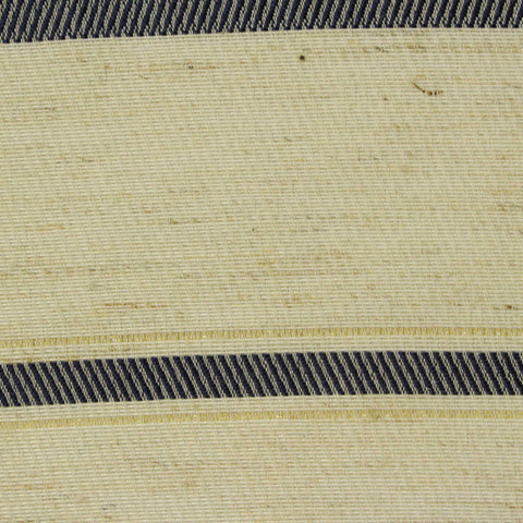 Cream Horizontal-Stripe Jacquard, Poly-Cotton, 179 gsm