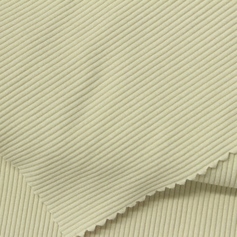 Viscose Stretch Rib Knit Fabric, 610 gsm, 115 cm — Khaki