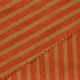 Orange Vertical-Stripe Woven, Cotton-Linen — photo 1