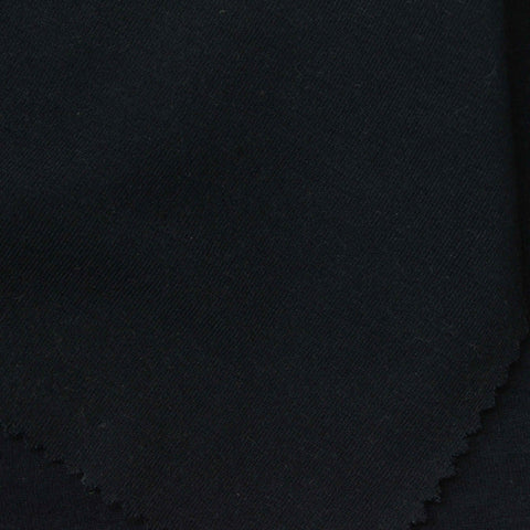 Polyester Stretch Rib Knit Fabric, 300 gsm — Black
