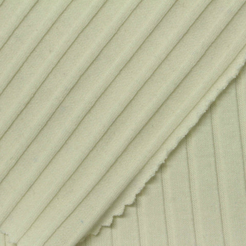 Viscose Stretch Rib Knit Fabric, 182 gsm, 161 cm — Khaki